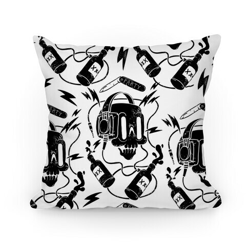 Party Skull Pattern Pillow Pillow