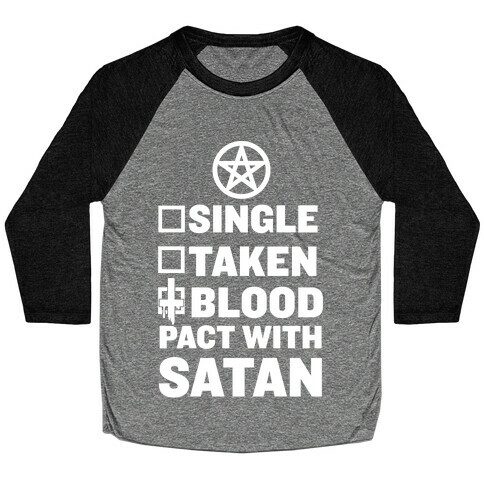 Blood Pact With Satan Baseball Tee