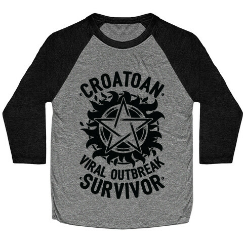 Croatoan Virus Outbreak Survivor Baseball Tee