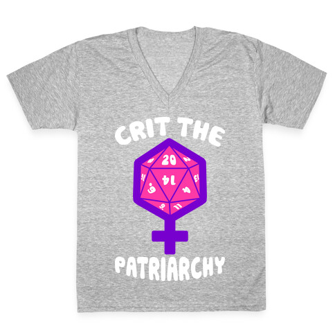 Crit The Patriarchy V-Neck Tee Shirt