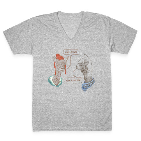 Alpaca Bowl V-Neck Tee Shirt