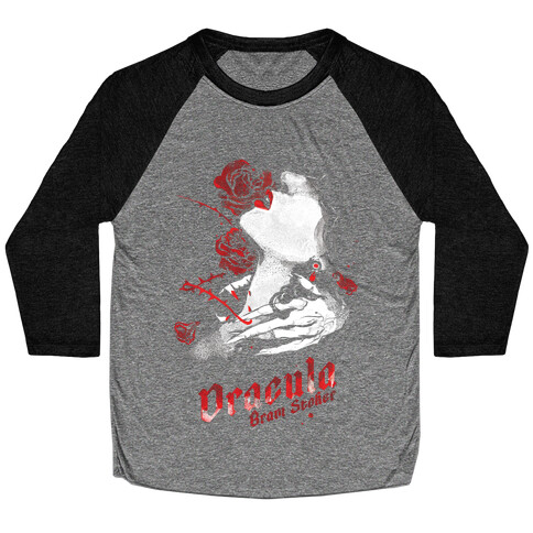 Dracula Book Cover Baseball Tee