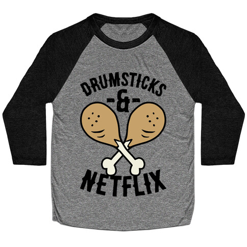 Drumsticks And Netflix Baseball Tee