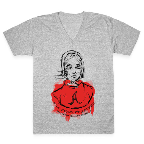 The Scarlet Letter V-Neck Tee Shirt