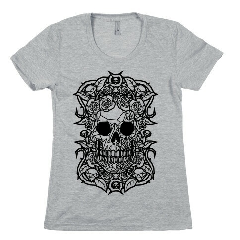 Punk Diamond Skull Womens T-Shirt