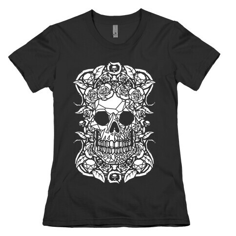 Punk Diamond Skull Womens T-Shirt