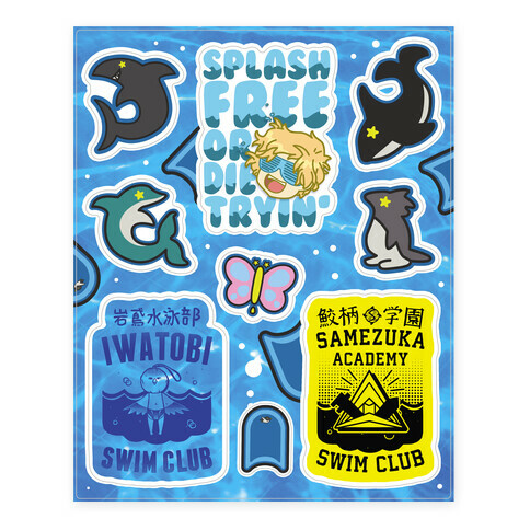 Iwatobi FREE!  Stickers and Decal Sheet