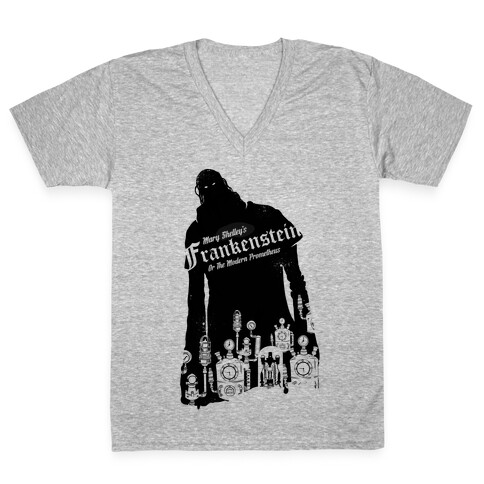 Mary Shelley's Frankenstein V-Neck Tee Shirt