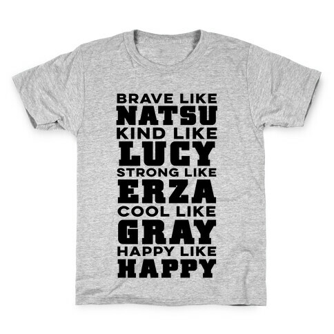 Fairy Tail Personality Kids T-Shirt