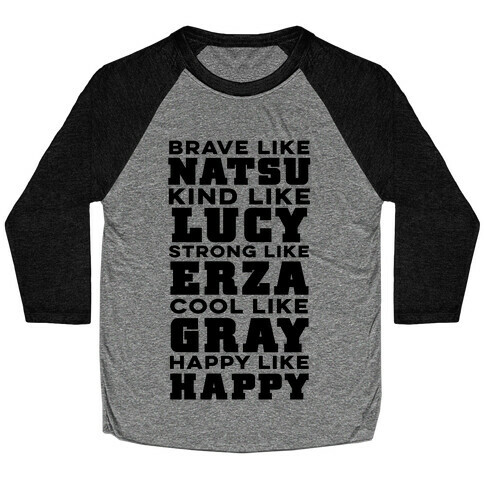 Fairy Tail Personality Baseball Tee