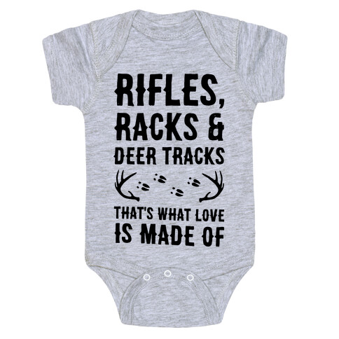 Rifle, Racks & Deer Tracks Baby One-Piece