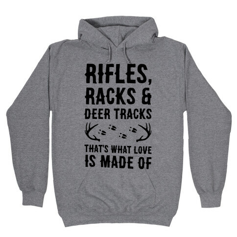 Rifle, Racks & Deer Tracks Hooded Sweatshirt