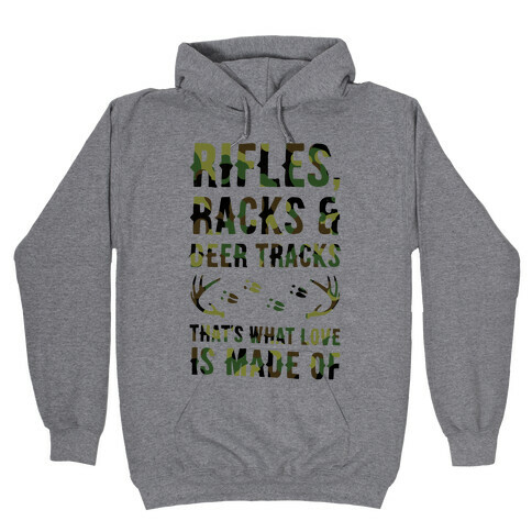 Rifle, Racks & Deer Tracks Hooded Sweatshirt