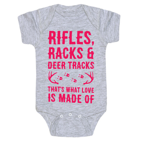 Rifle, Racks & Deer Tracks Baby One-Piece