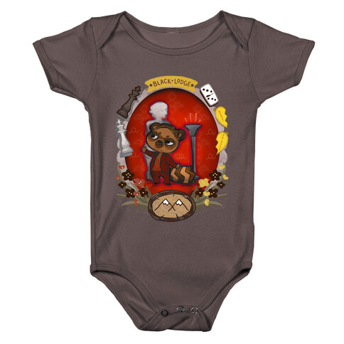 Black Lodge Racoon Baby One-Piece