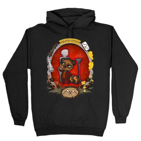 Black Lodge Racoon Hooded Sweatshirt