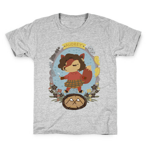 Audrey Horn Fox Kids T-Shirt