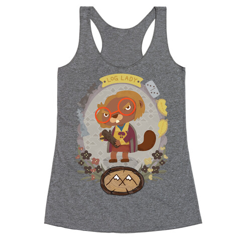 Log Lady Beaver Racerback Tank Top