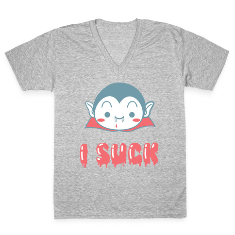 I Suck Vampire V-Neck Tee Shirt