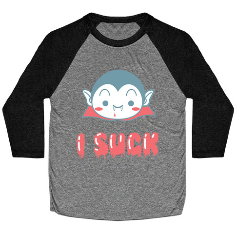 I Suck Vampire Baseball Tee