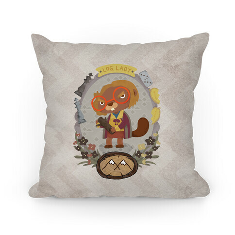 Log Lady Beaver Pillow