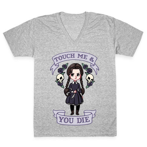 Touch Me & You Die Parody V-Neck Tee Shirt