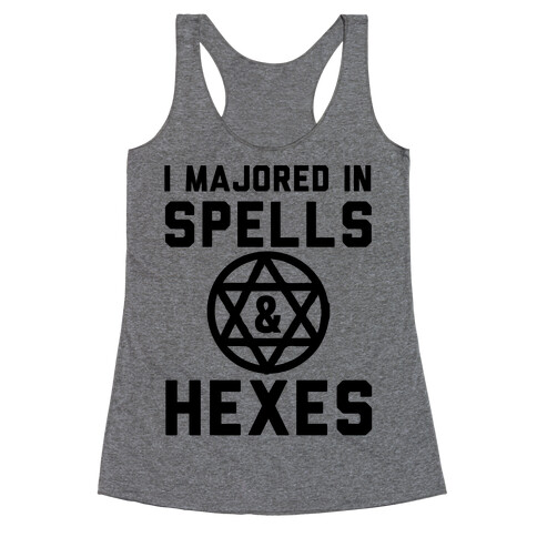 I Majored In Spells And Hexes! Racerback Tank Top