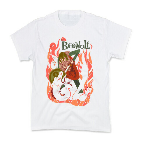 Medieval Epic Beowulf Book Cover Kids T-Shirt