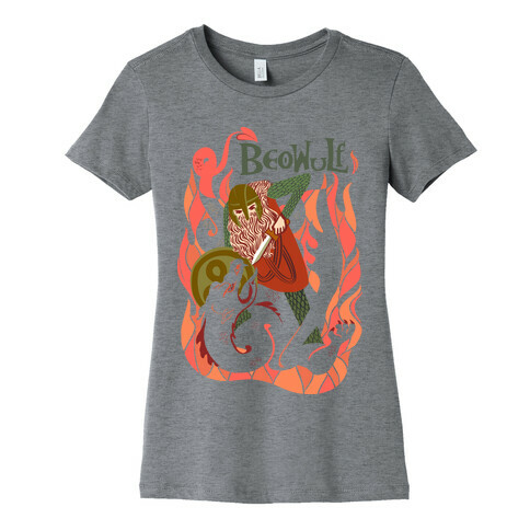 Medieval Epic Beowulf Book Cover Womens T-Shirt
