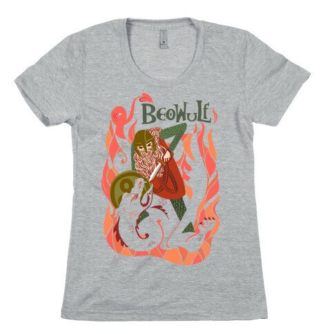 Medieval Epic Beowulf Book Cover Womens T-Shirt