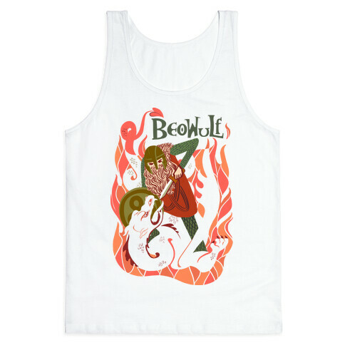 Medieval Epic Beowulf Book Cover Tank Top