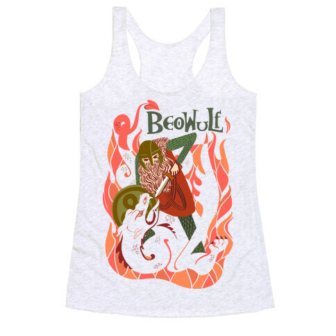 Medieval Epic Beowulf Book Cover Racerback Tank Top