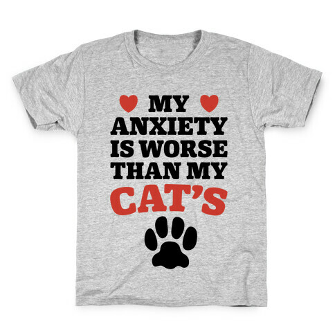 Cat Anxiety Kids T-Shirt