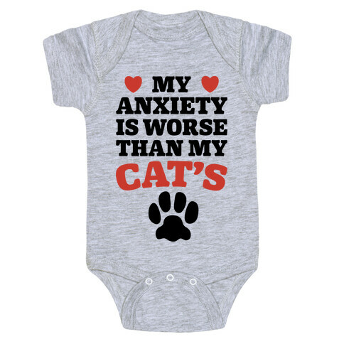 Cat Anxiety Baby One-Piece