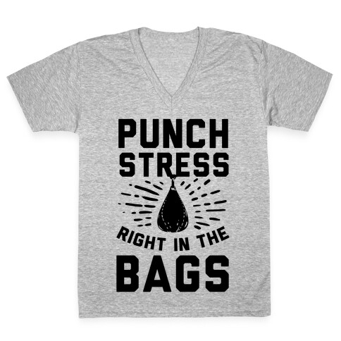 Punch Stress in The Bags! V-Neck Tee Shirt