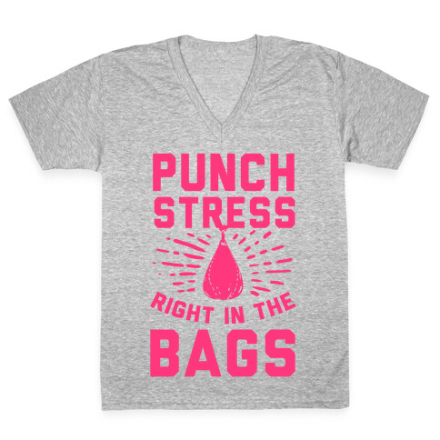 Punch Stress in The Bags! V-Neck Tee Shirt
