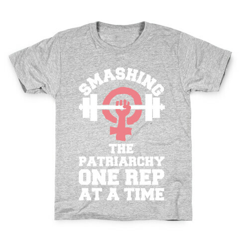 Smashing The Patriarchy One Rep At A Time Kids T-Shirt