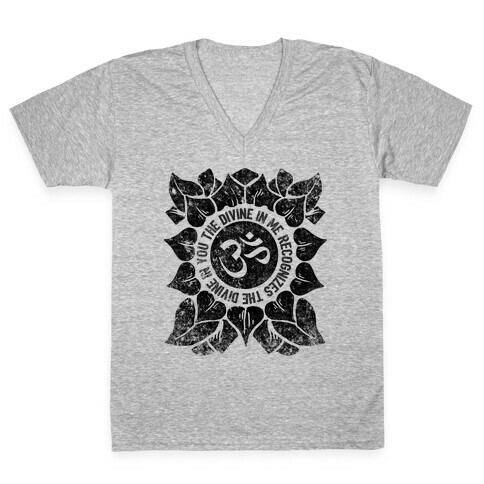 The Divine In Me Recognizes The Divine In You V-Neck Tee Shirt