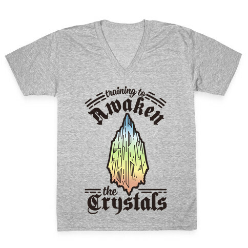 Training to Awaken the Crystals V-Neck Tee Shirt