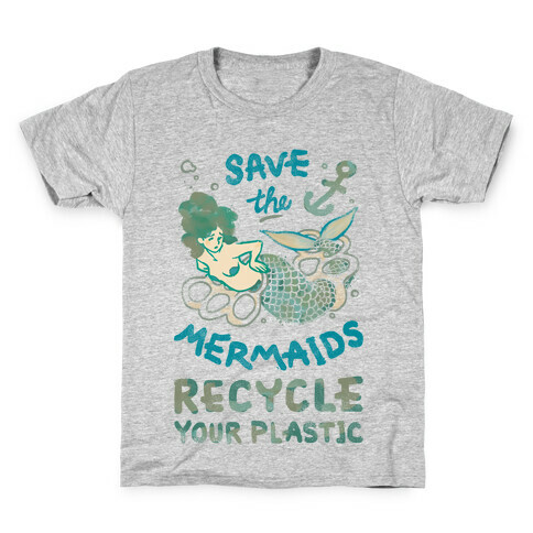 Save The Mermaids Recycle Your Plastic Kids T-Shirt