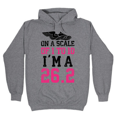 On A Scale Of 1 To 10 I'm A 26.2 Hooded Sweatshirt