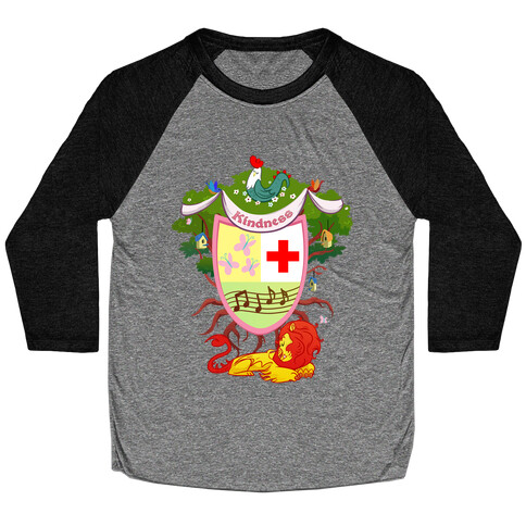 Pony of Kindness Medieval Crest Baseball Tee