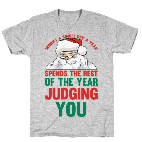 Works A Single Day A year Spends The Rest Of The Year Judging You T-Shirt