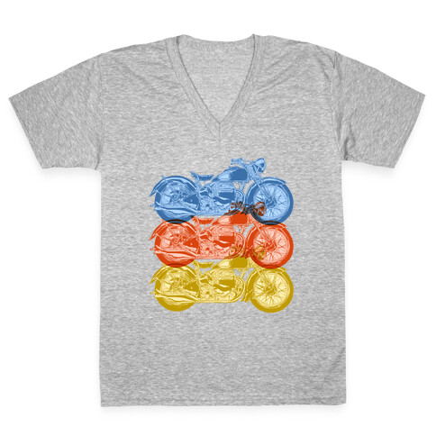 Motorcycle V-Neck Tee Shirt