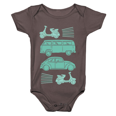 The 1960's Hippie Traveler Baby One-Piece