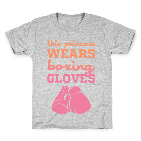 This Princess Wears Boxing Gloves Kids T-Shirt