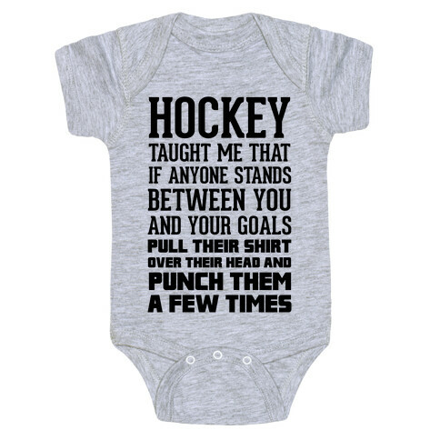 Hockey Taught Me Baby One-Piece