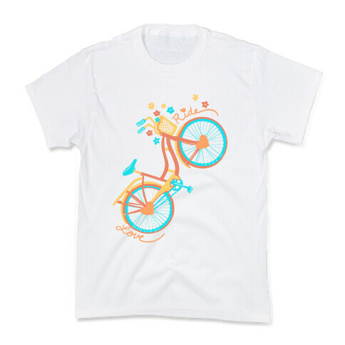 Love Your Ride: Colorful Bicycle Kids T-Shirt