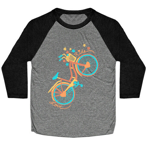 Love Your Ride: Colorful Bicycle Baseball Tee