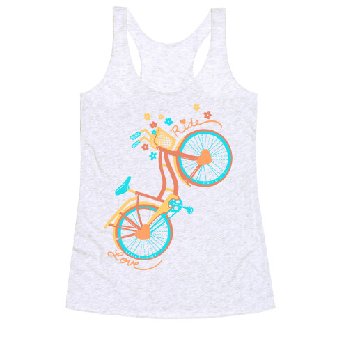 Love Your Ride: Colorful Bicycle Racerback Tank Top